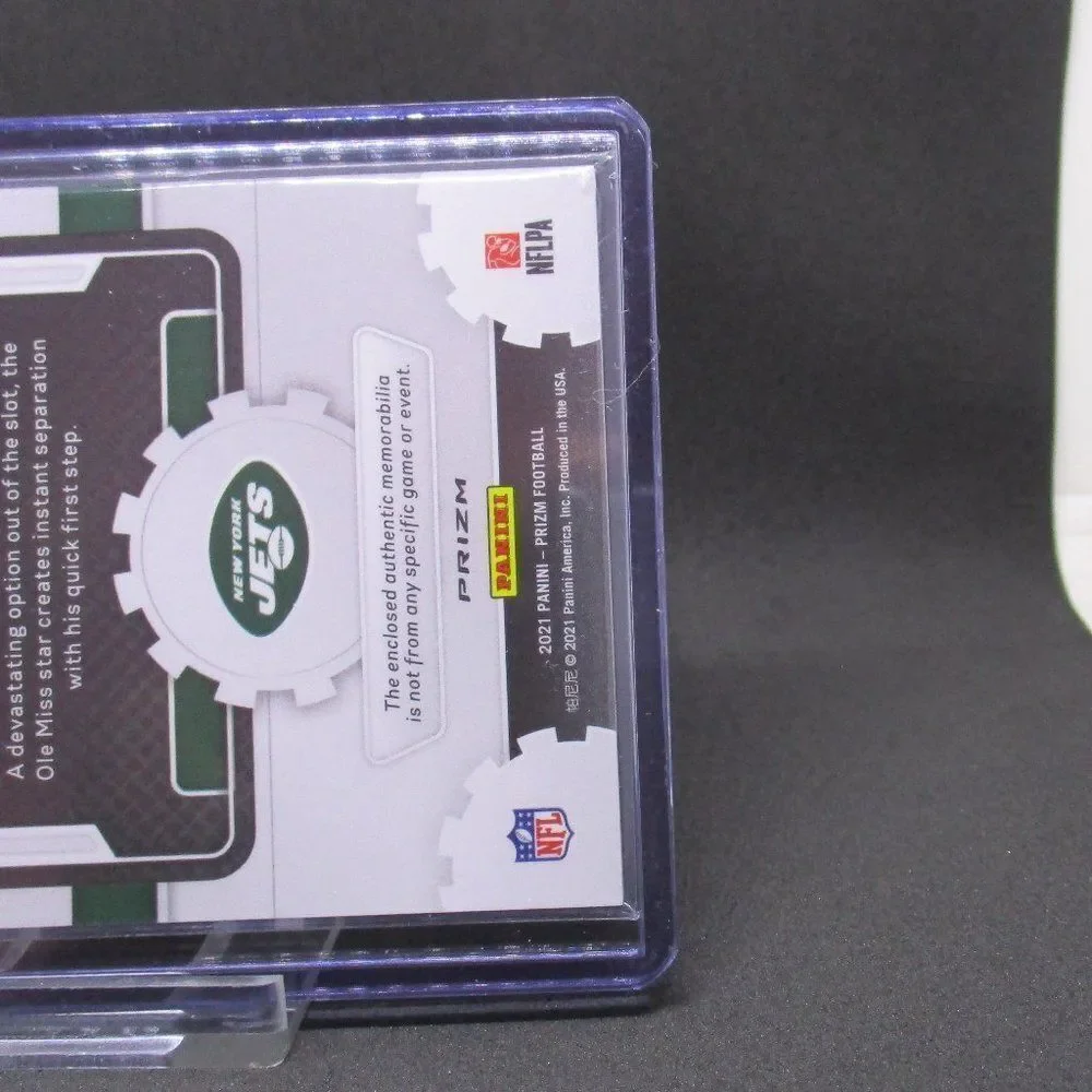 Elijah Moore 2021 Panini Prizm Football Rookie Gear Neon Green Pulsar #RG-16